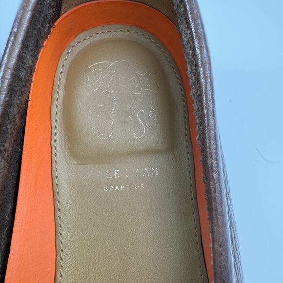 Cole Haan Mens Brown Pebble Leather Penny Loafer Dress Shoes Grand Os Size‎ 8.5 main image 5